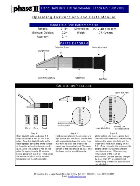 refractometer calibration log|hand held refractometer instruction manual.